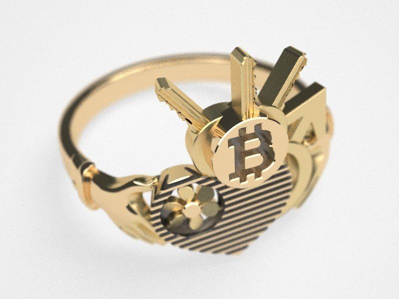 SteamPunk Claddazh engagement ring - original 3D print model_4