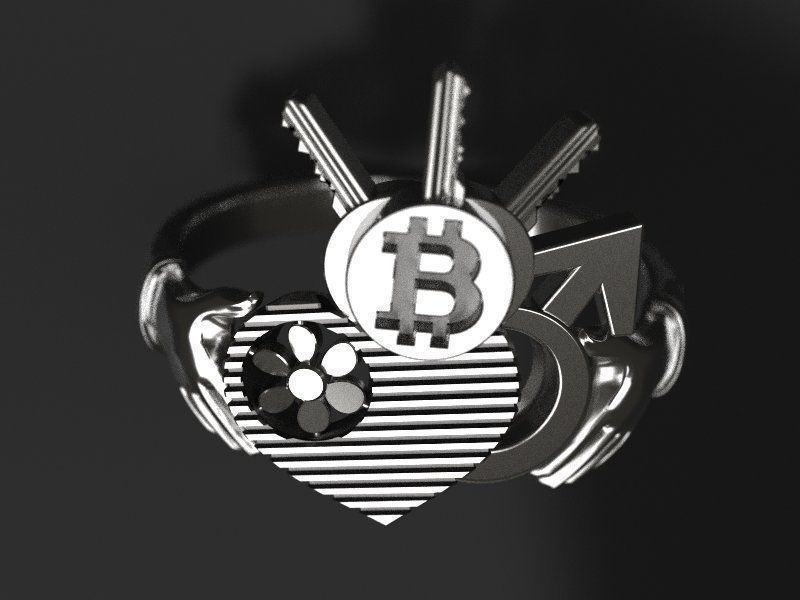 SteamPunk Claddazh engagement ring - original 3D print model_8