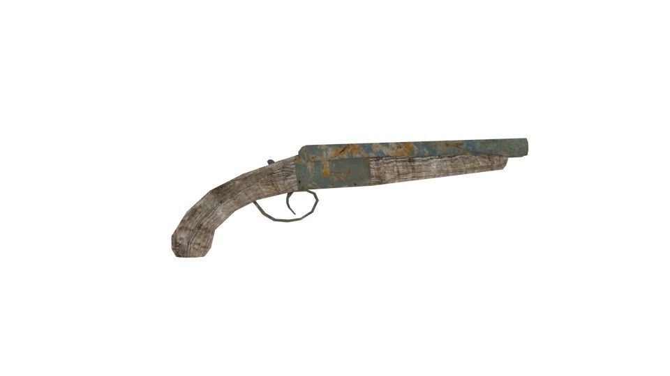 Rusty weapons and tools set Free low-poly 3D model_5