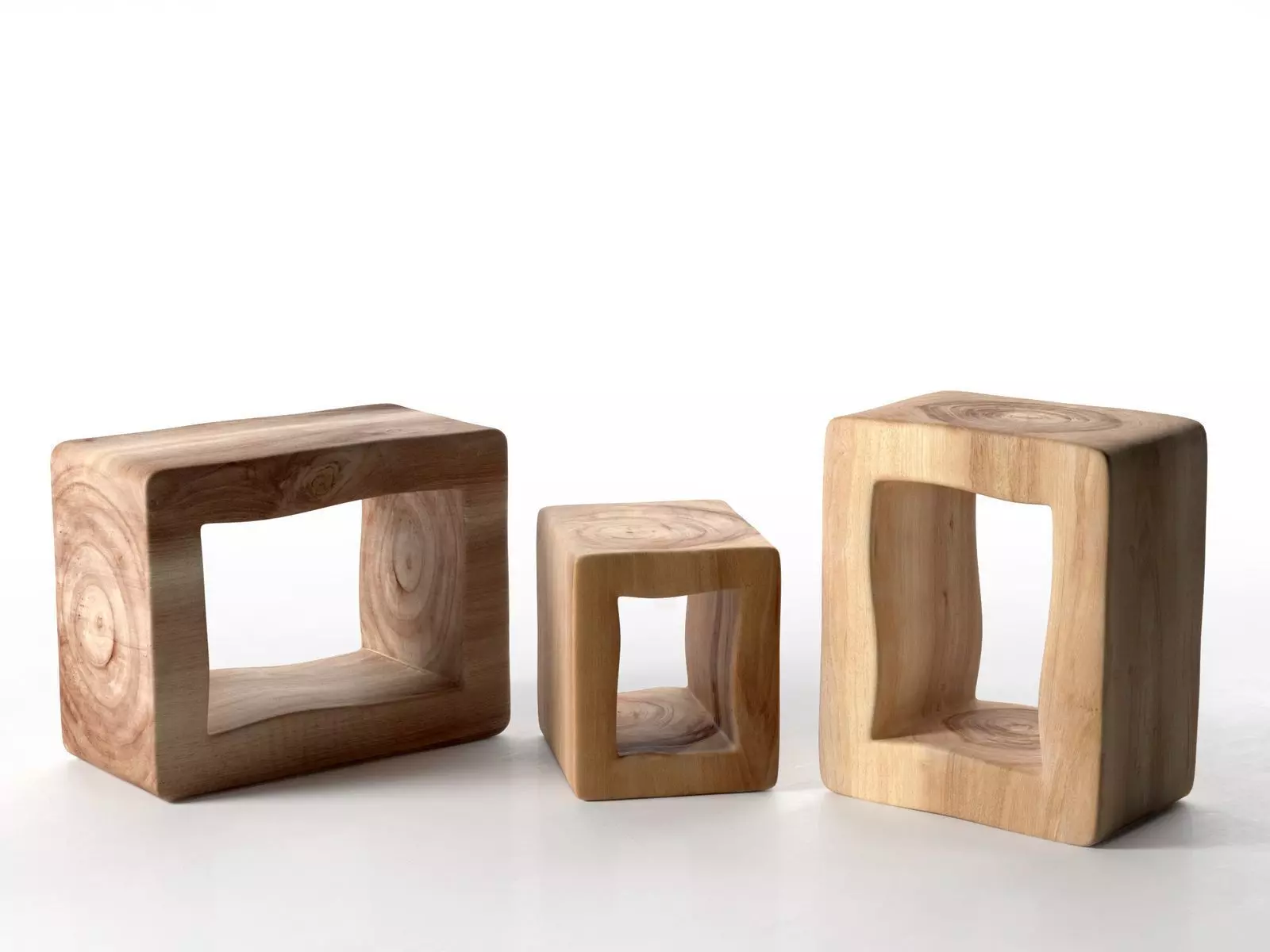 Brick Coffee Table and Stool 3D model_0