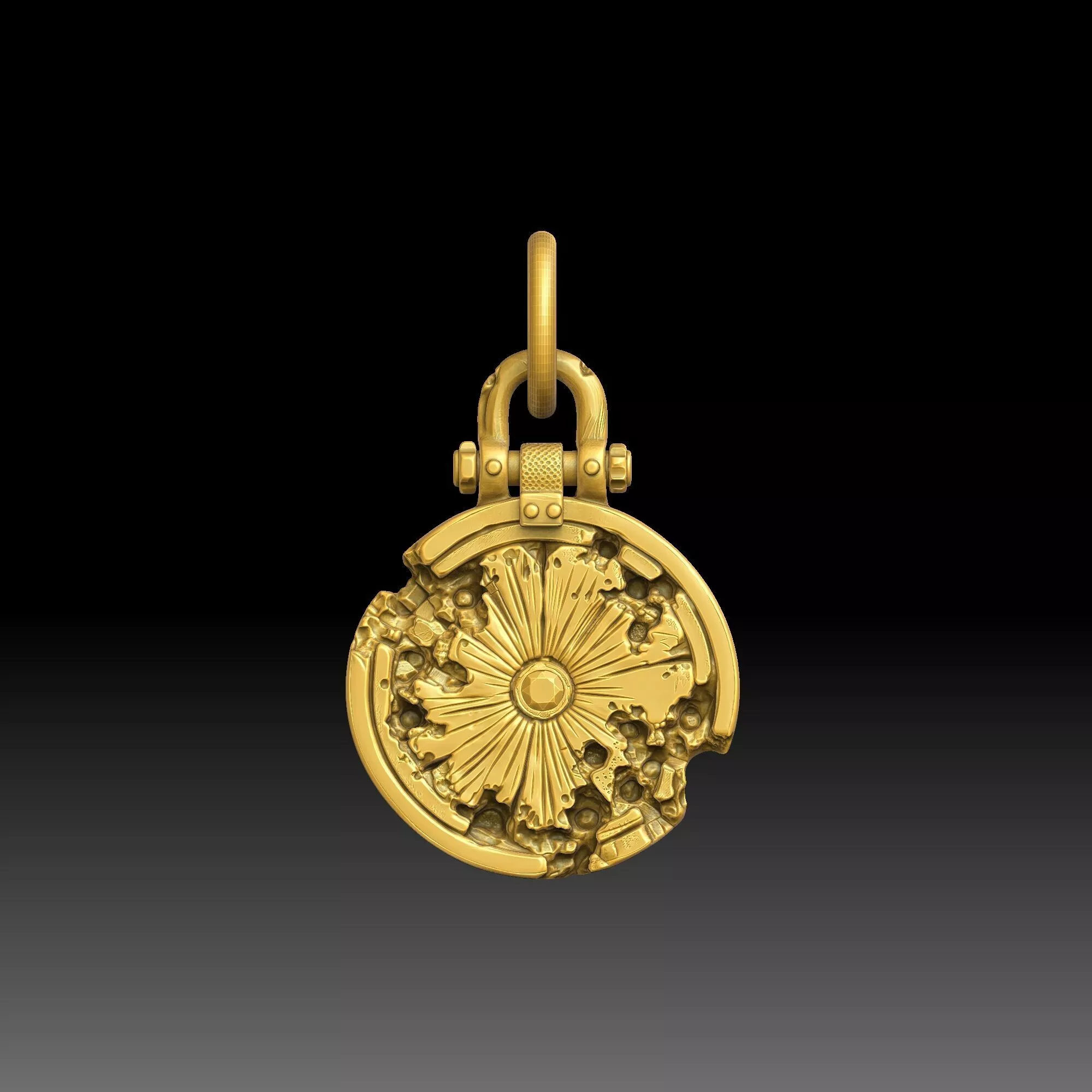 Silent Luxury Pendants - one inch pendant 3D print model