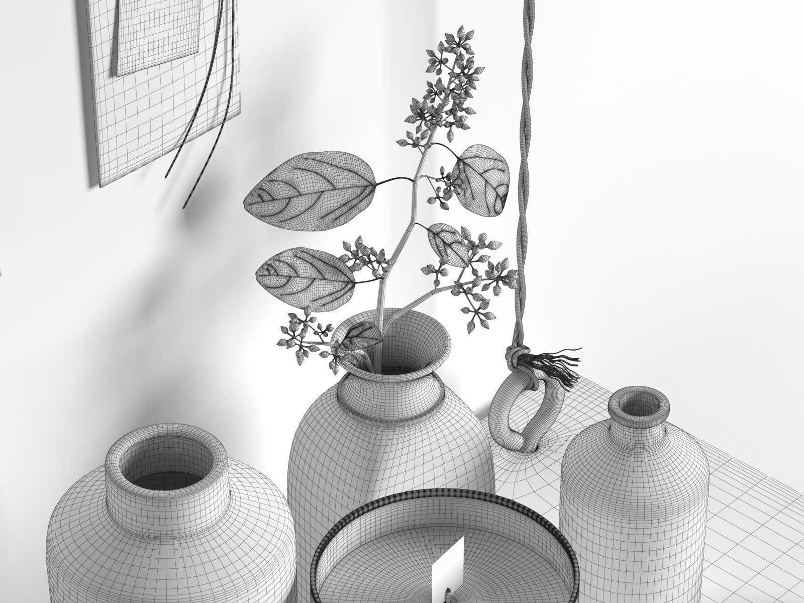 Composition Eucalyptus Collection 3D model_3