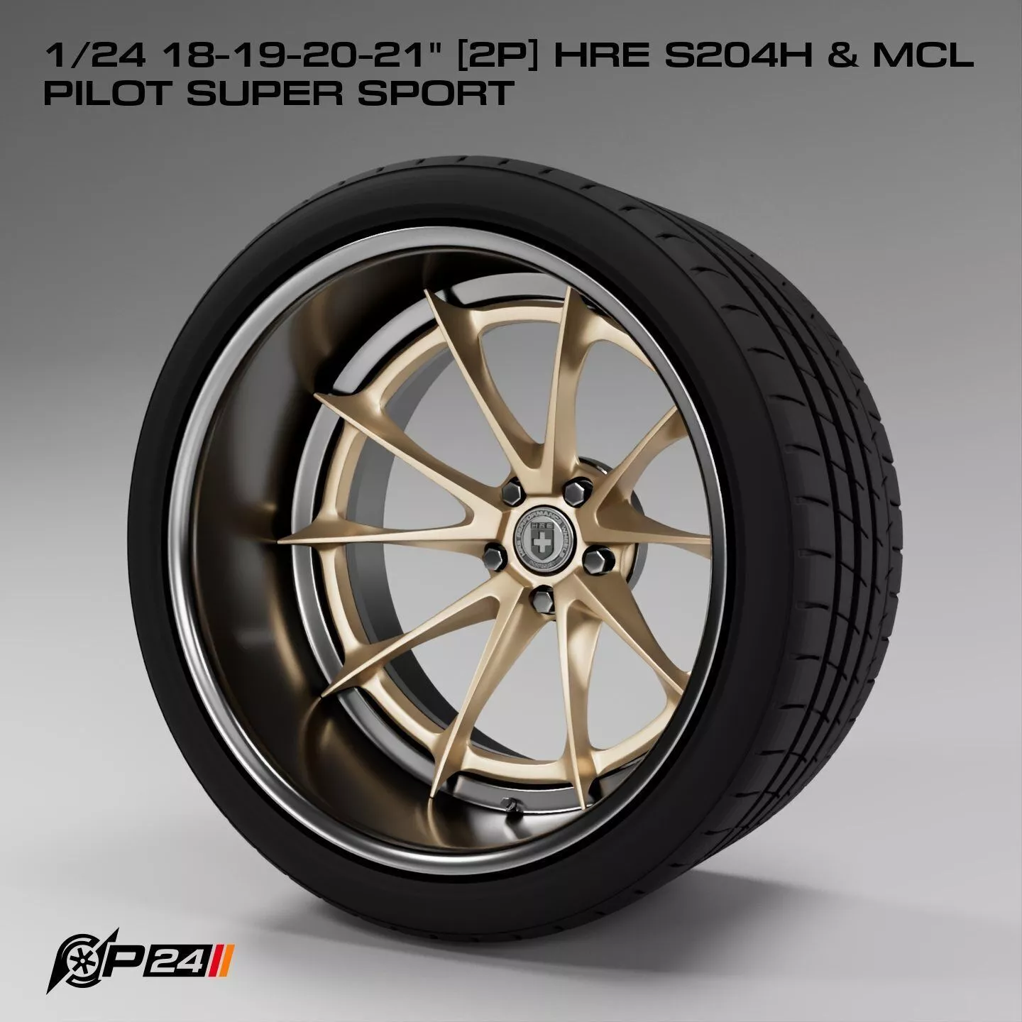 1-24th 18-19-20-21 inches 2P HRE S204H and MCL Pilot Super Sport 3D print model