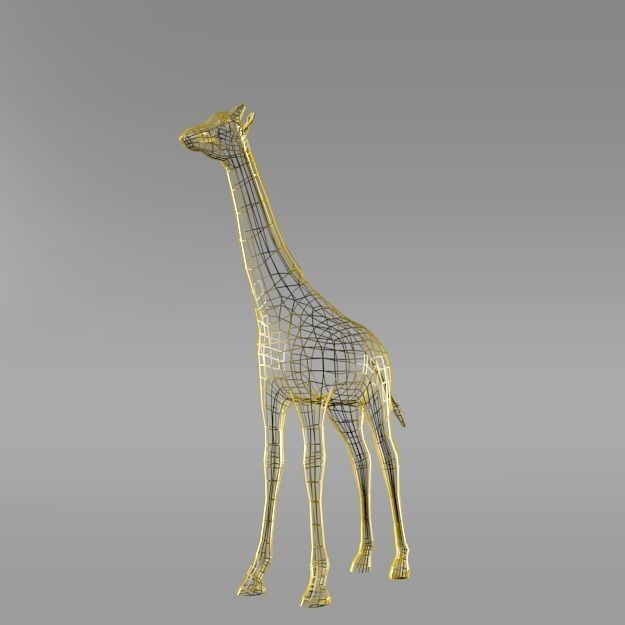 Giraffe Low-poly 3D model_3