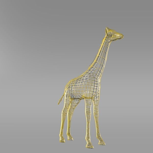 Giraffe Low-poly 3D model_5