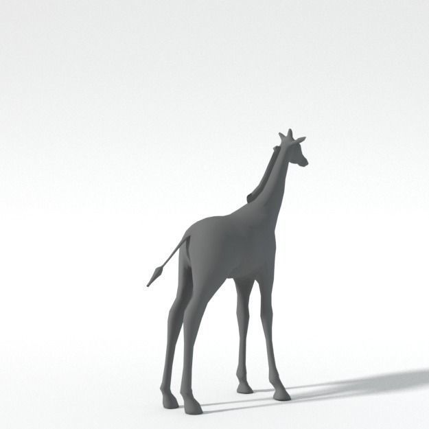 Giraffe Low-poly 3D model_6