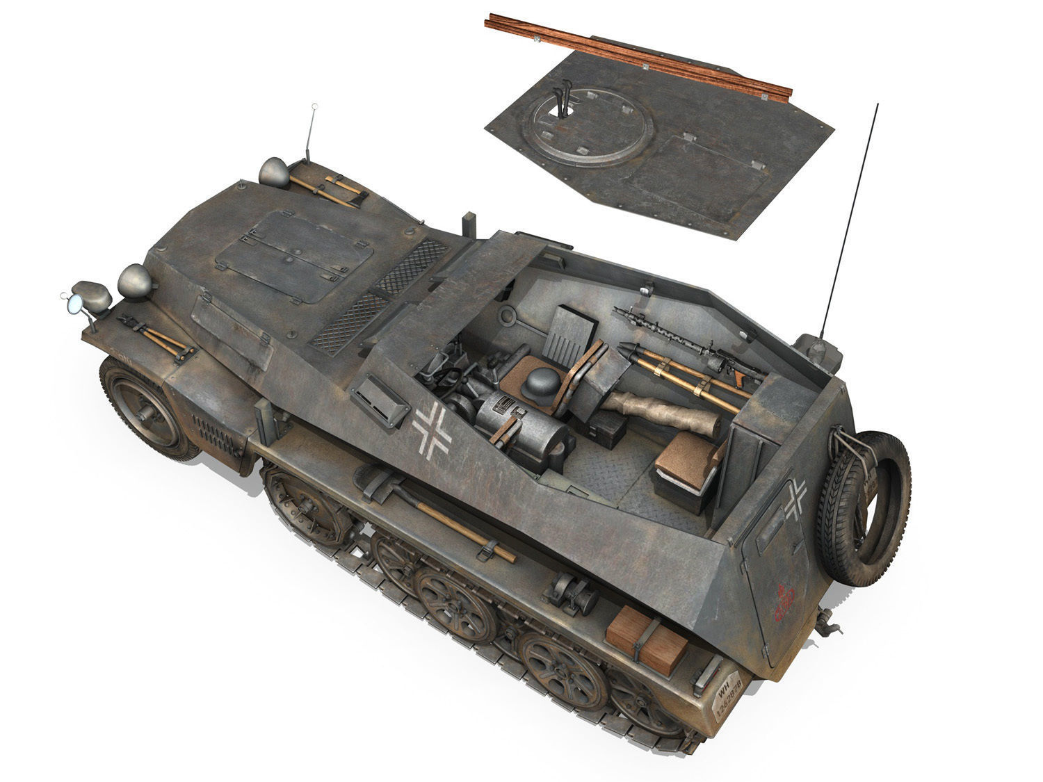 SD KFZ 253 - Beob Pz Wg - StuG Abt 191 3D model_5