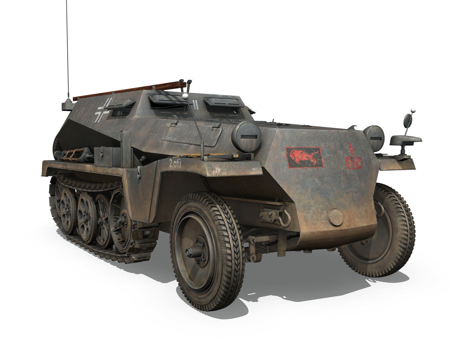 SD KFZ 253 - Beob Pz Wg - StuG Abt 191 3D model_9