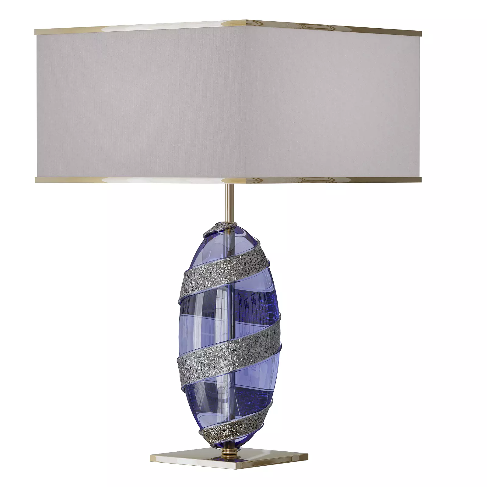 Brahma lamp light blue and red Low-poly 3D model