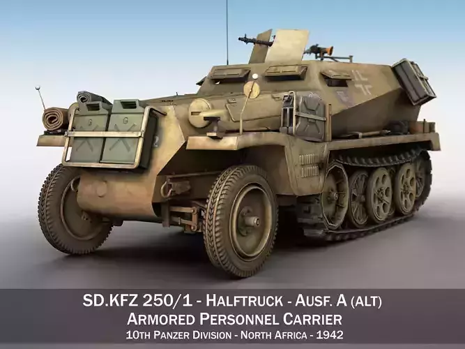 SDKFZ 250 - Halftruck  - 10PD 3D model