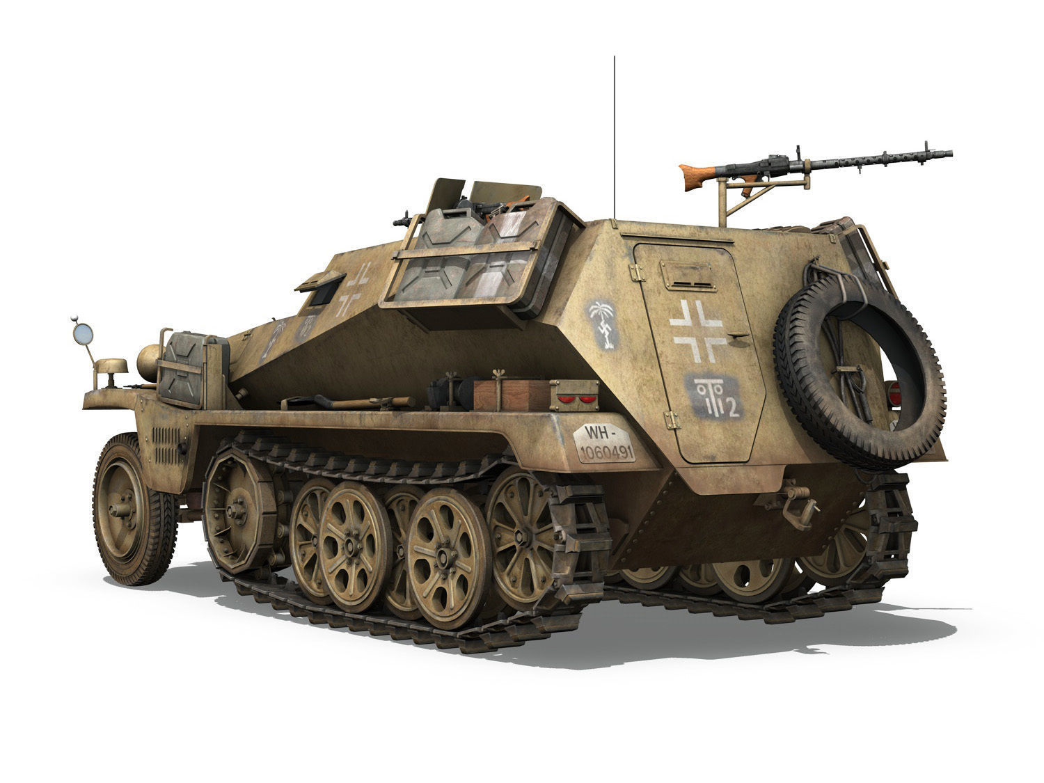 SDKFZ 250 - Halftruck - 10PD 3D model_4