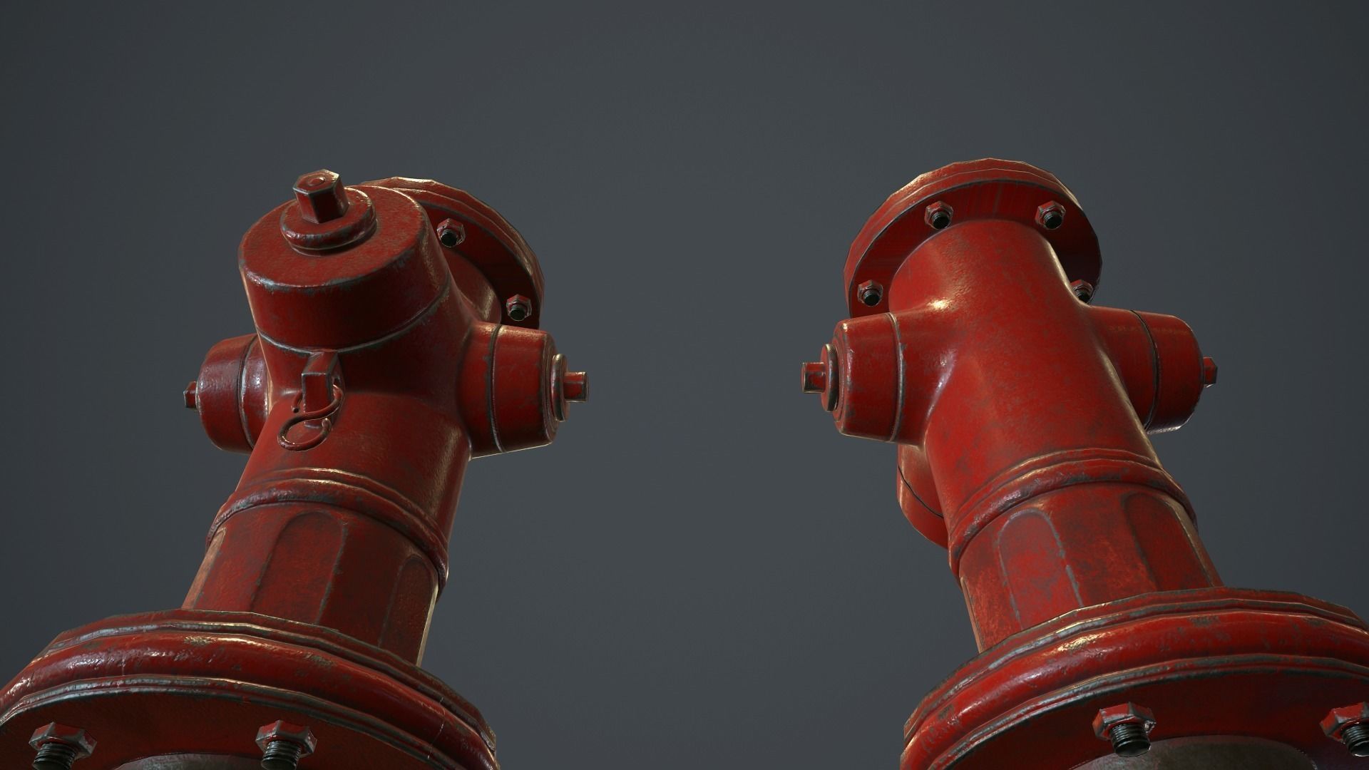 Fire Hydrant PBR Game Ready Low-poly 3D model_12