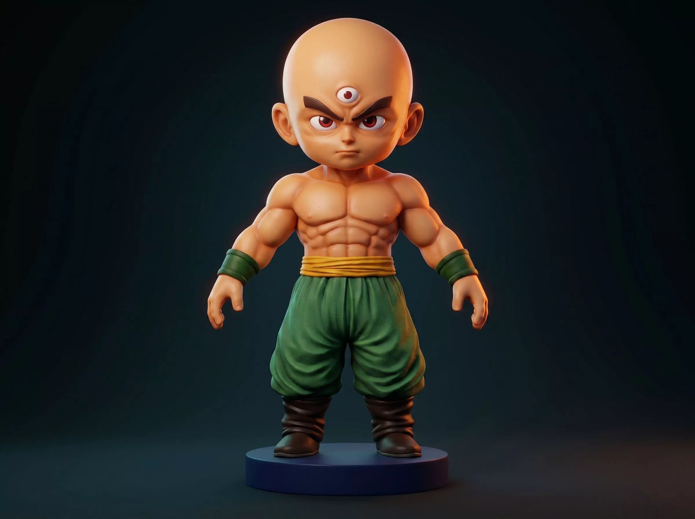 Tien Shinhan Chibi 3D Printable Figurine 3D print model