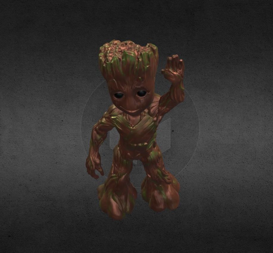 Baby Groot from Guardians of the Galaxy 2 INSPIRITED FIGURE 3D print model_2