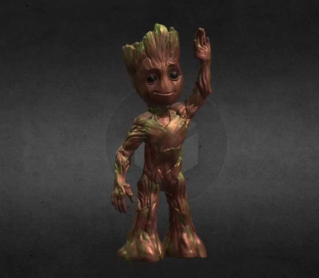 Baby Groot from Guardians of the Galaxy 2 INSPIRITED FIGURE 3D print model_0