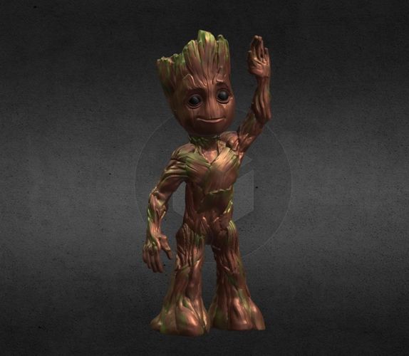 Baby Groot from Guardians of the Galaxy 2 INSPIRITED FIGURE 3D print model