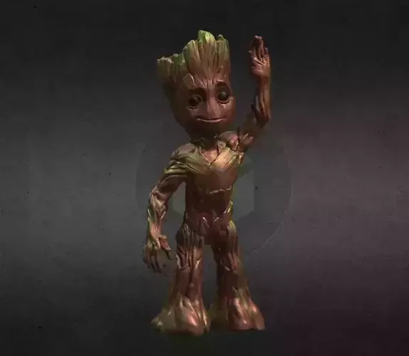 Baby Groot from Guardians of the Galaxy 2 INSPIRITED FIGURE 3D print model