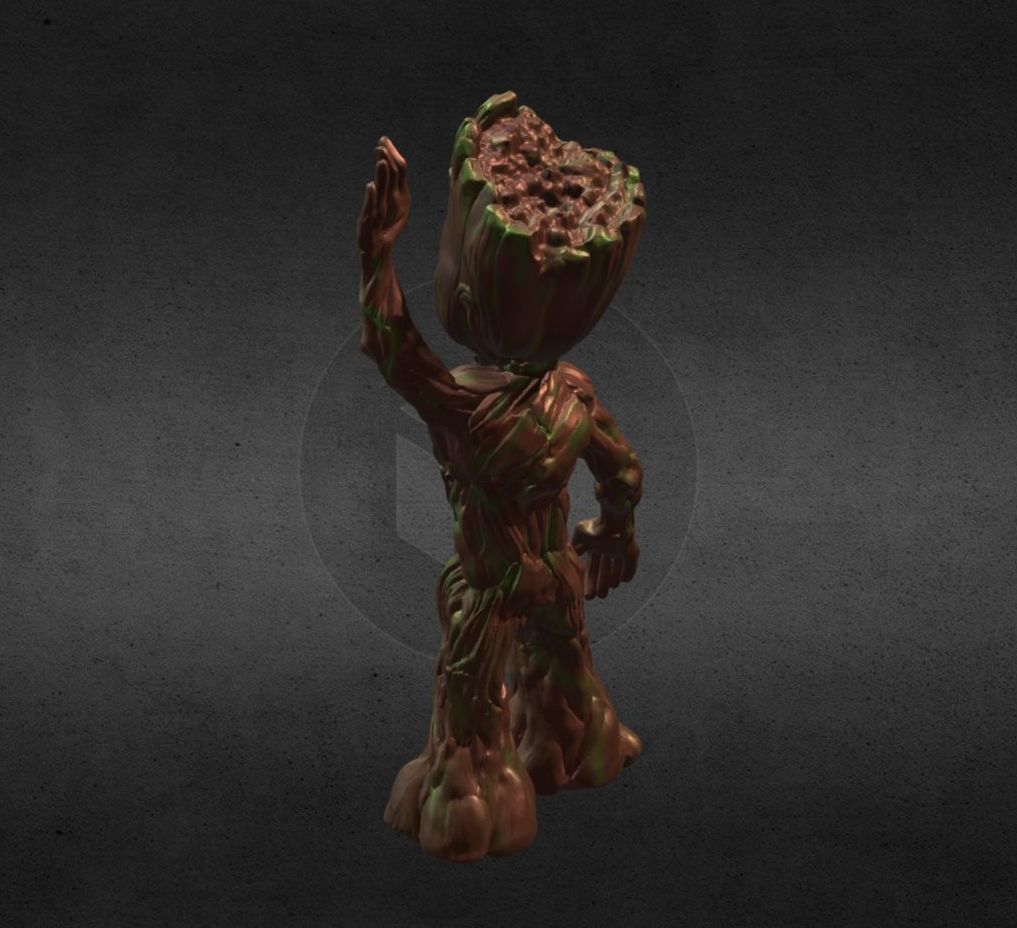Baby Groot from Guardians of the Galaxy 2 INSPIRITED FIGURE 3D print model_3