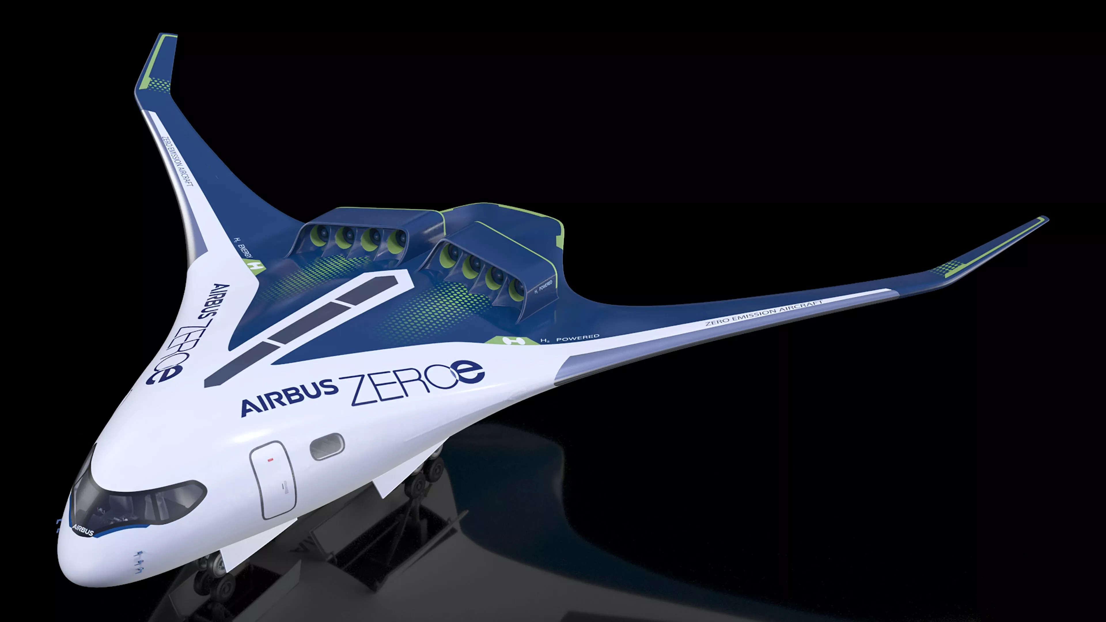 Airbus ZEROe Blended-Wing Body Rigged for Cinema 4D 3D model