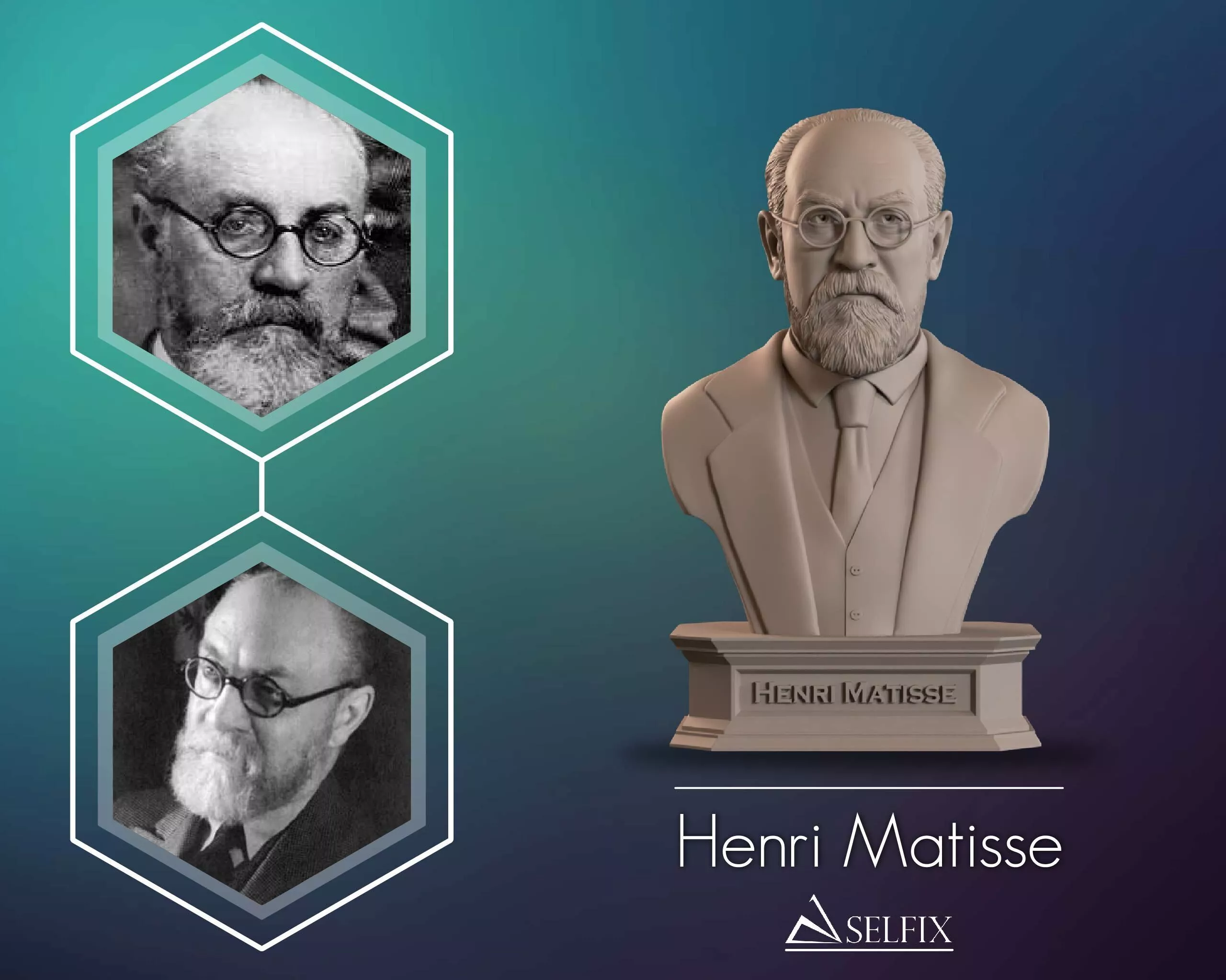 Henri Matisse Bust Sculpture 3D print model