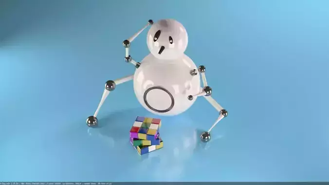 Confused Funny Robo 3D Model