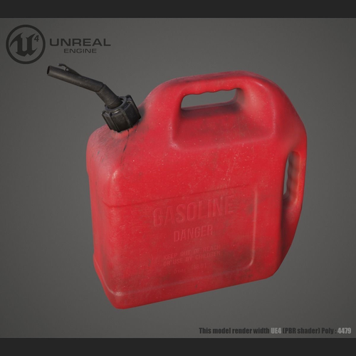 Fuel can Low-poly 3D model