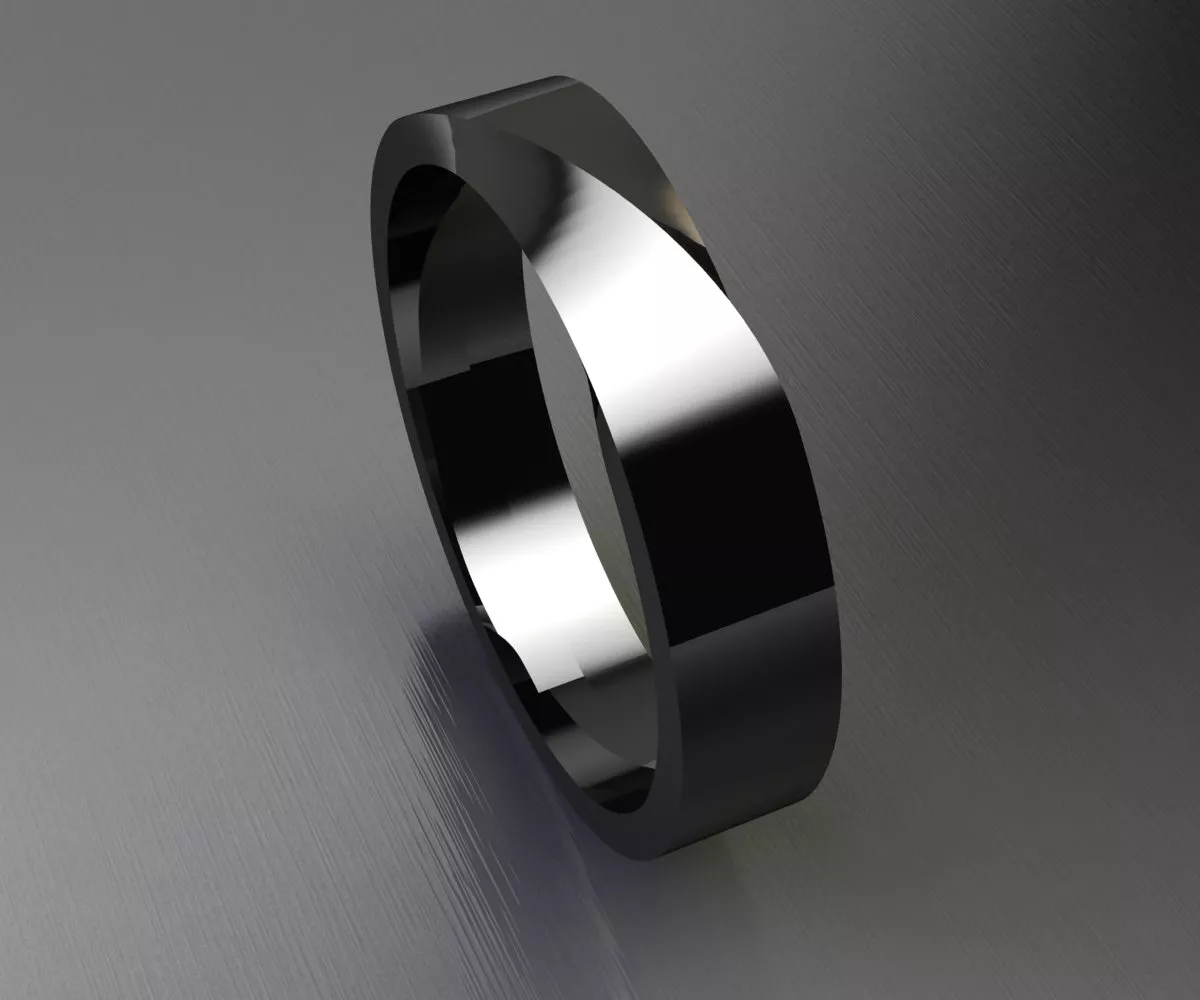 Twisted Mobius Crossover Band Ring 3gm 3D print model