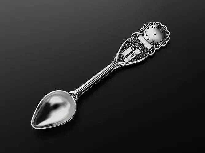 Silver spoon for child Updated 3D print model