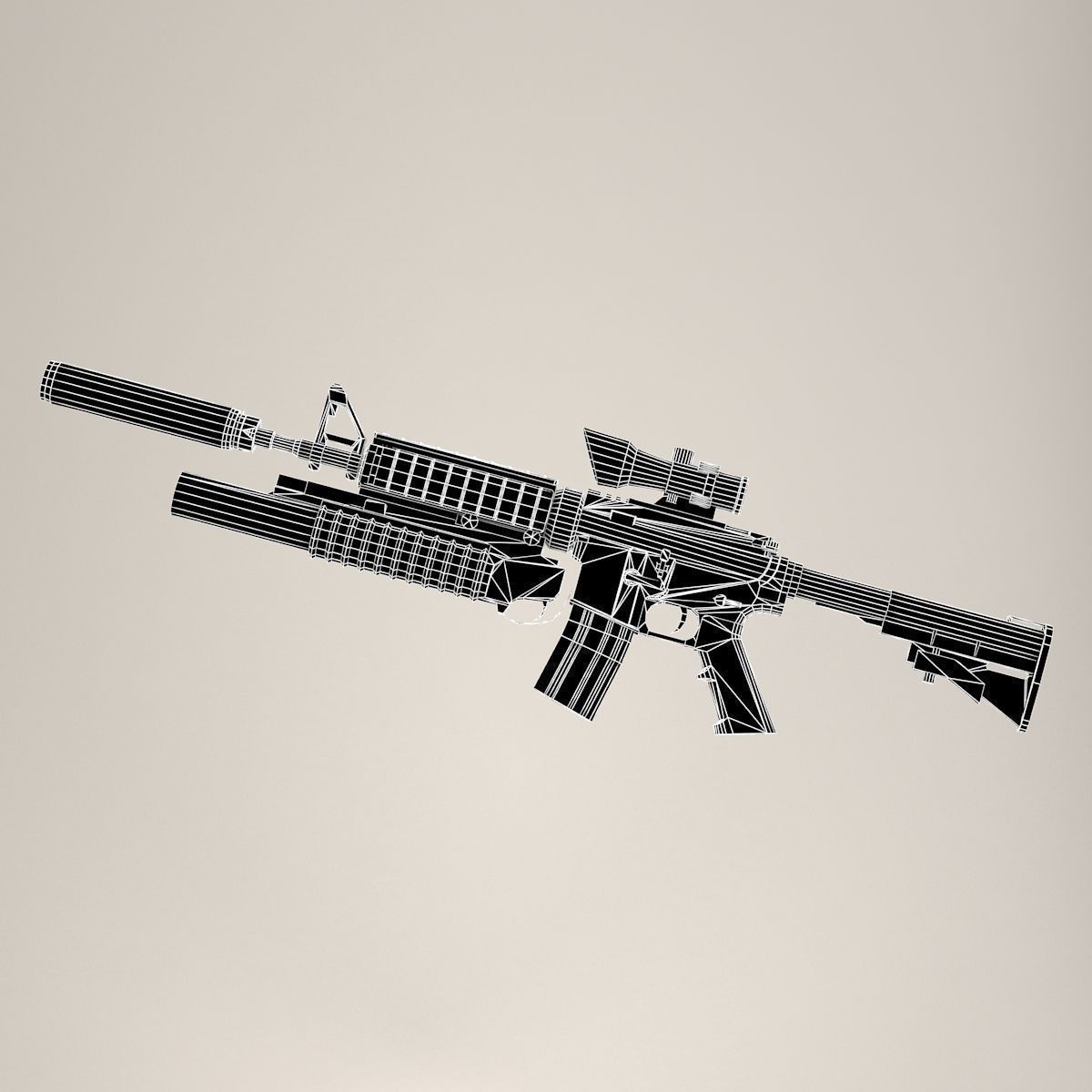 Soldier Lite V1 Rigged 3D model_13