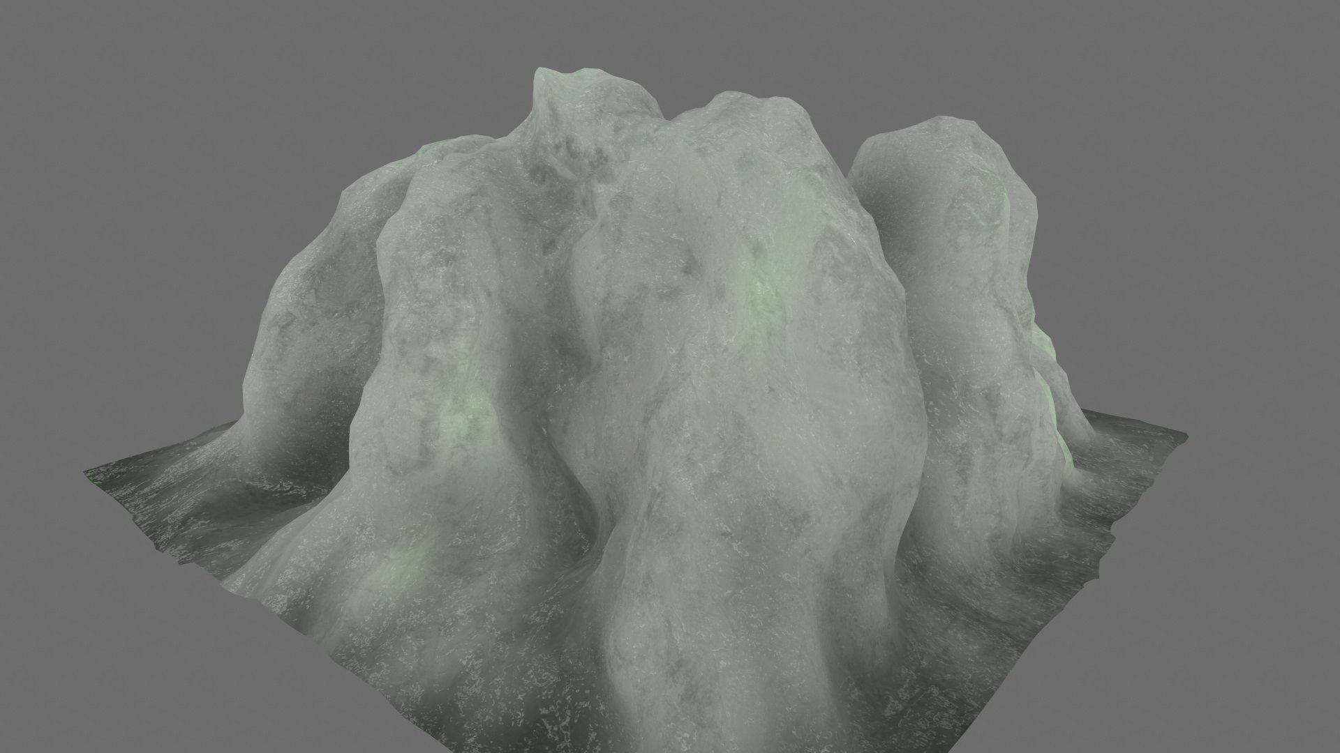 Ice piece of Low-poly 3D model_3