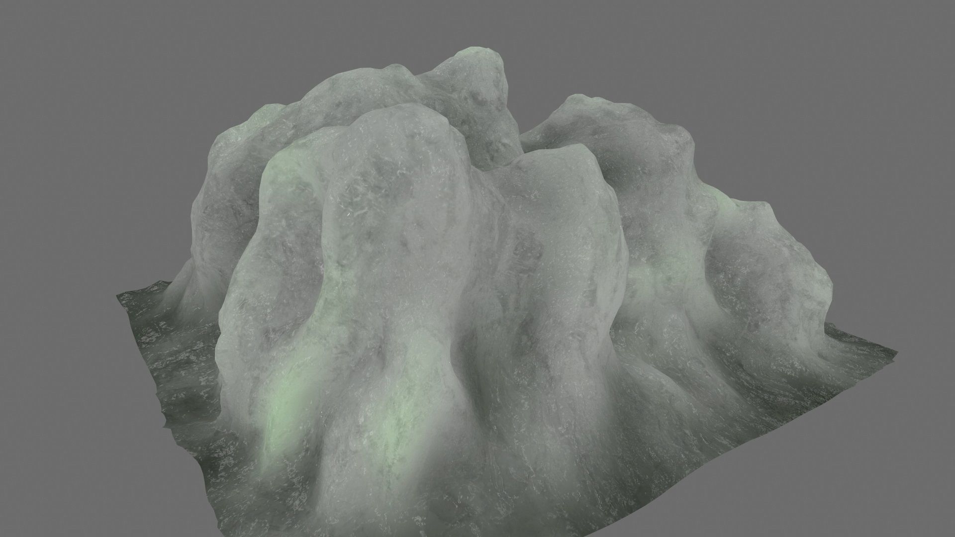 Ice piece of Low-poly 3D model_2