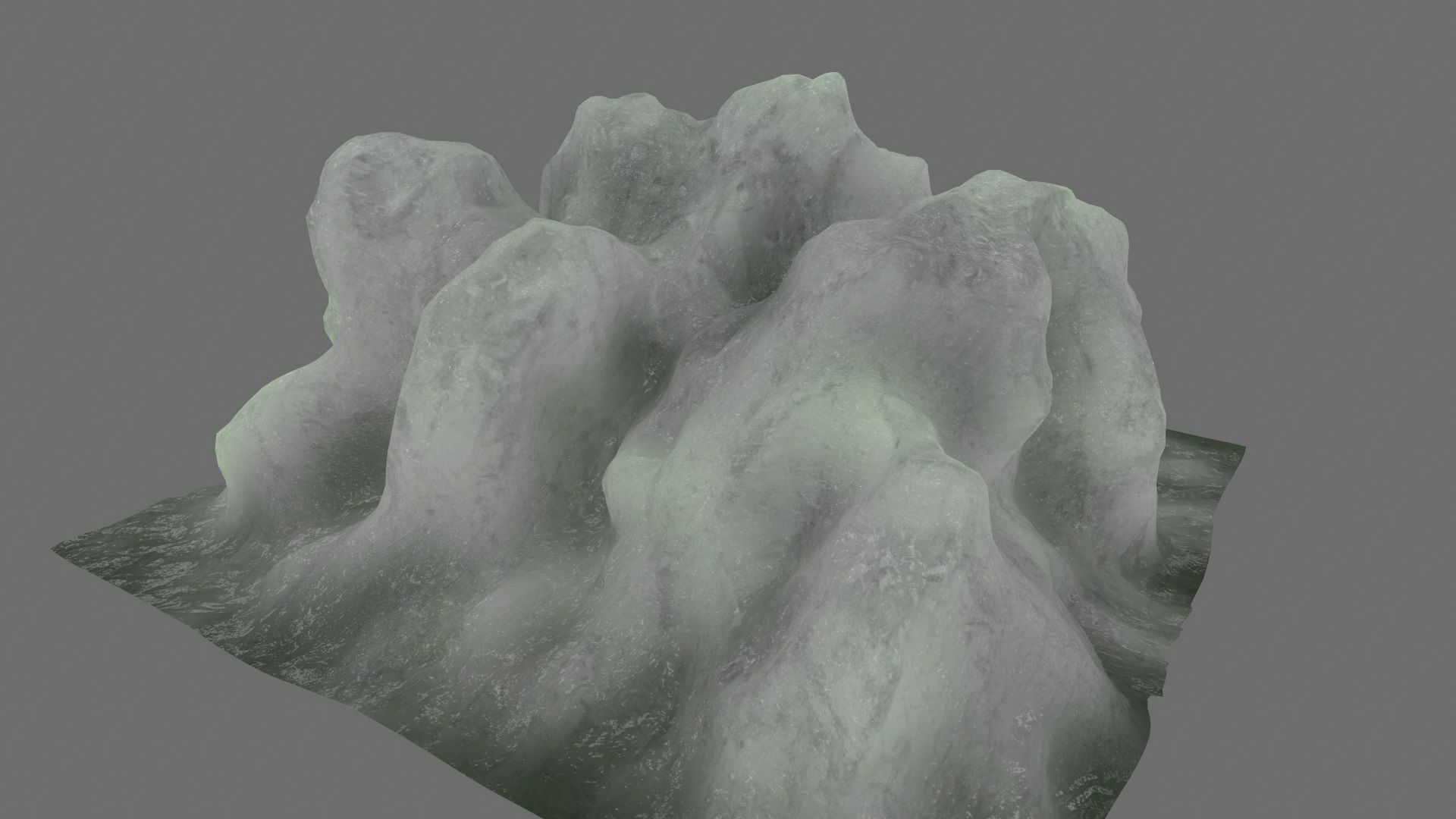 Ice piece of Low-poly 3D model_7