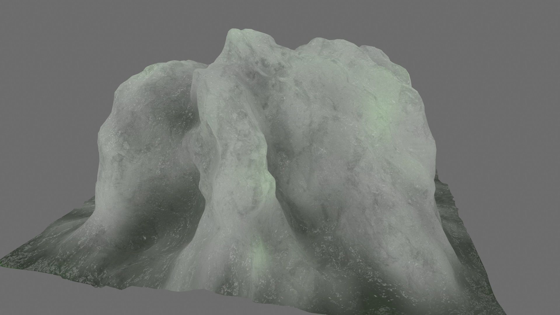 Ice piece of Low-poly 3D model_4