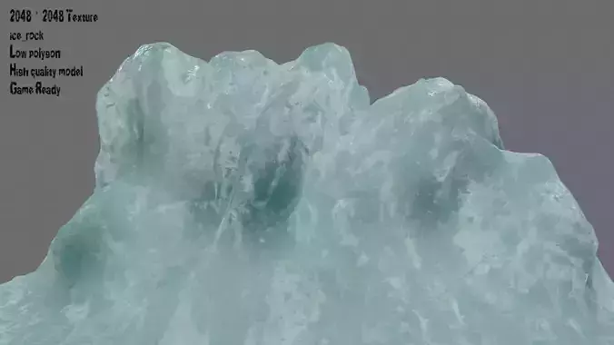 Ice block Low-poly 3D model