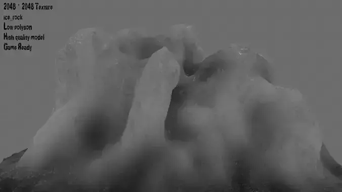 Ice cubes Low-poly 3D model