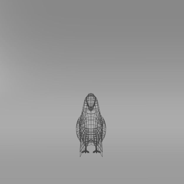 Toucan bird Low-poly 3D model_5