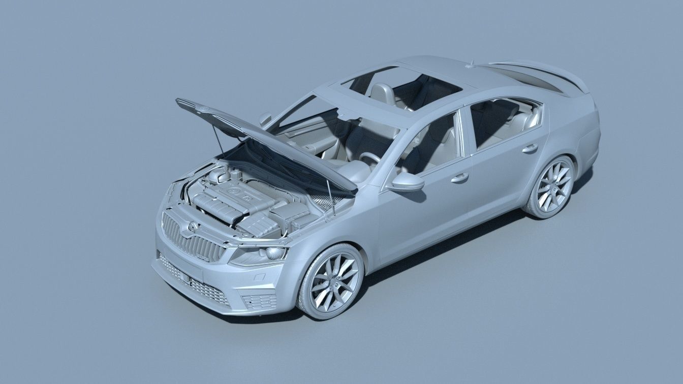 Skoda Octavia RS Extreme detailed 3D model_7