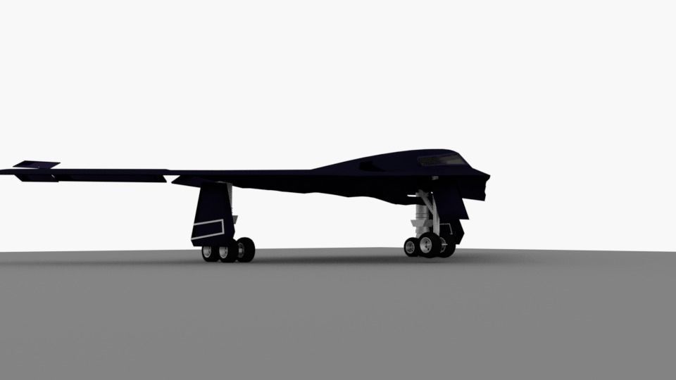 b2 bomber Low-poly 3D model_4