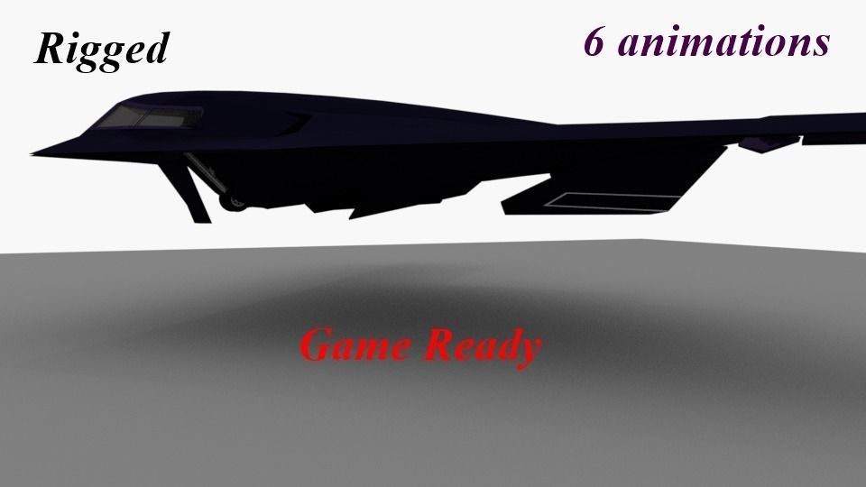 b2 bomber Low-poly 3D model_1