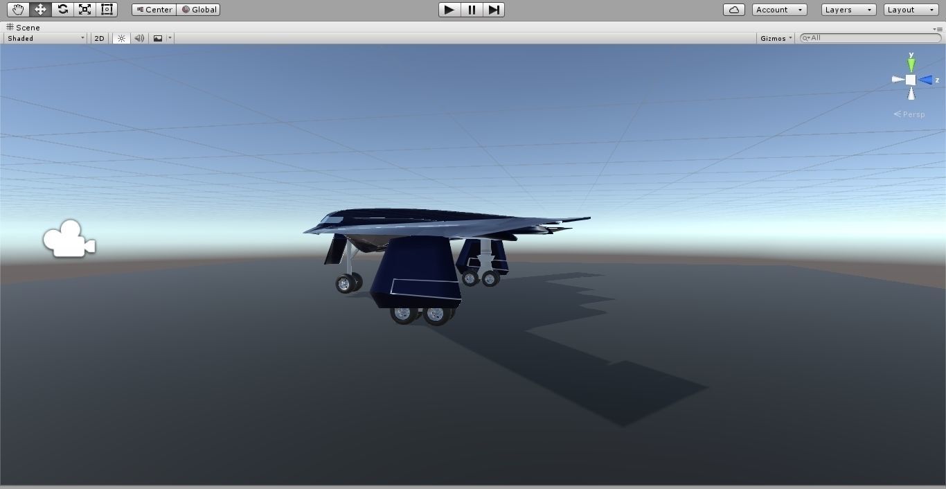 b2 bomber Low-poly 3D model_8