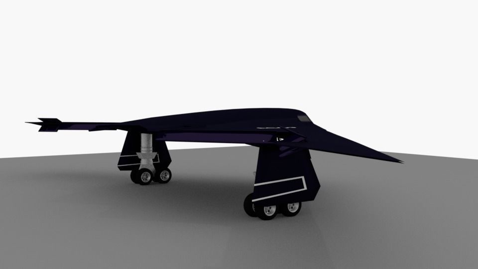 b2 bomber Low-poly 3D model_7