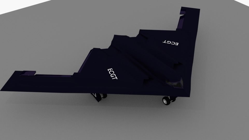 b2 bomber Low-poly 3D model_13