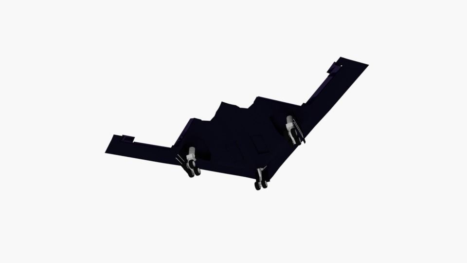 b2 bomber Low-poly 3D model_5