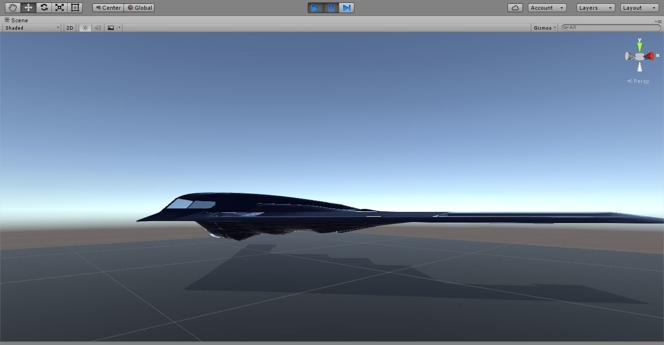 b2 bomber Low-poly 3D model_16