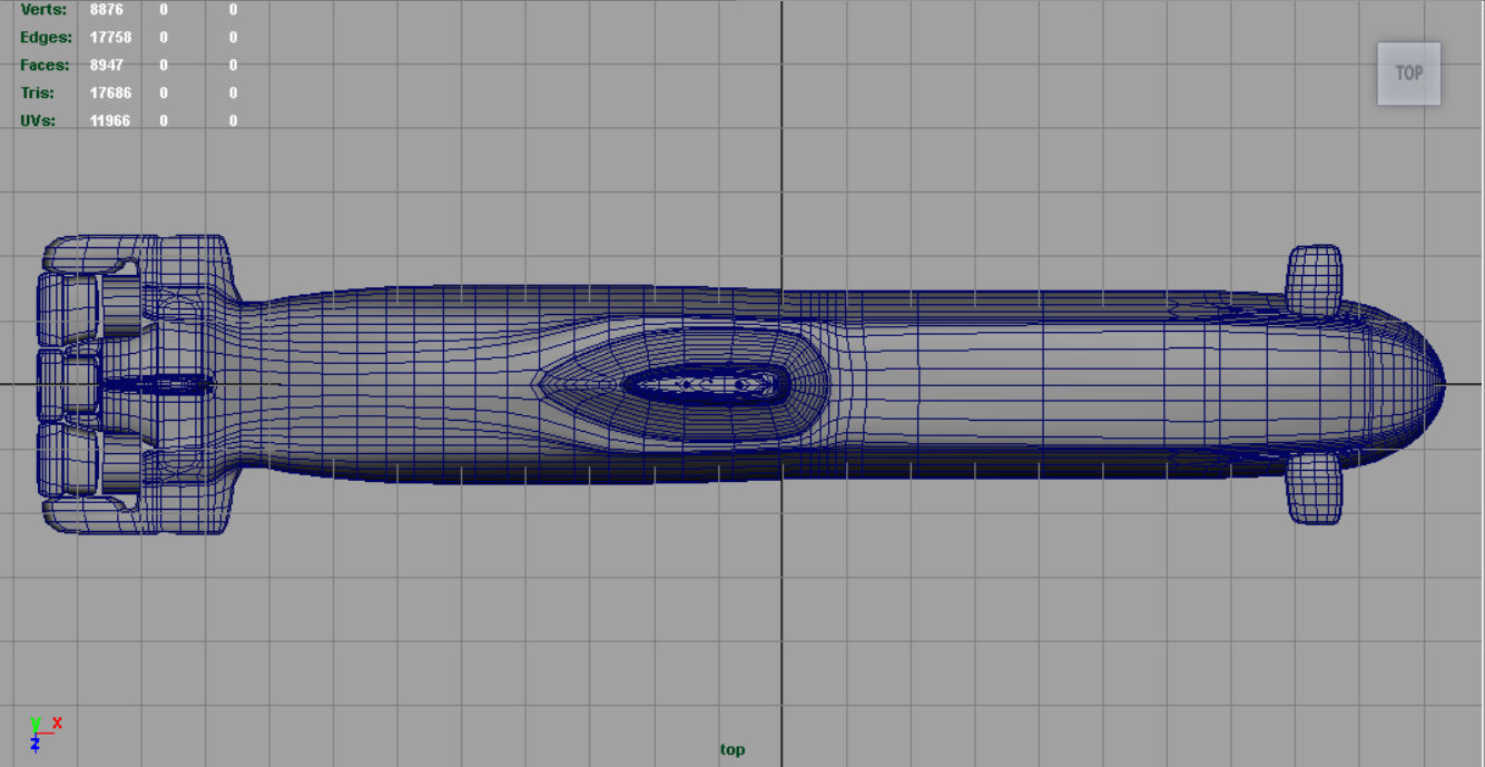 Submarine Typhoon-class Low-poly 3D model_9