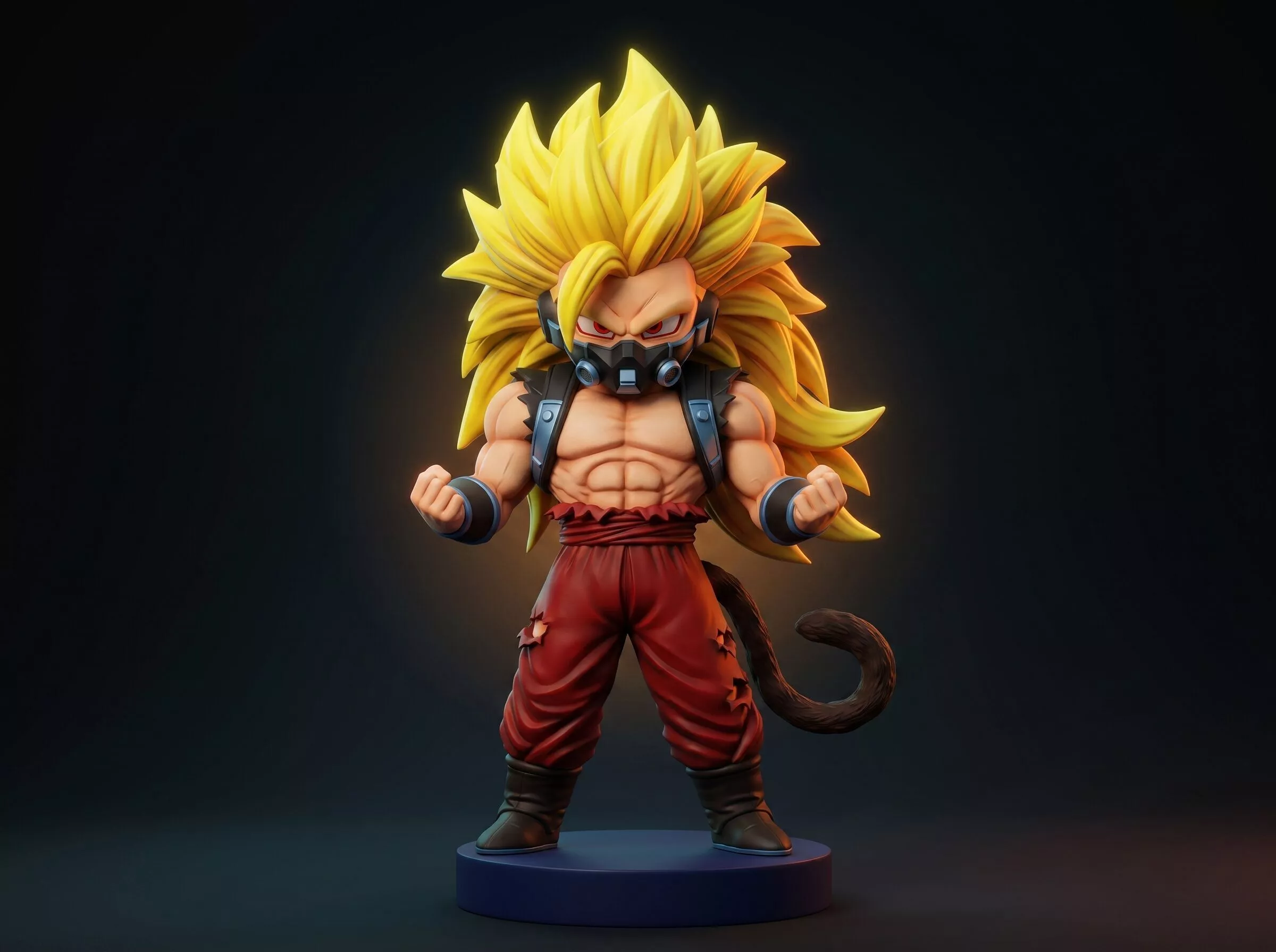 Evil Saiyan Cumber Chibi 3D Printable 3D print model