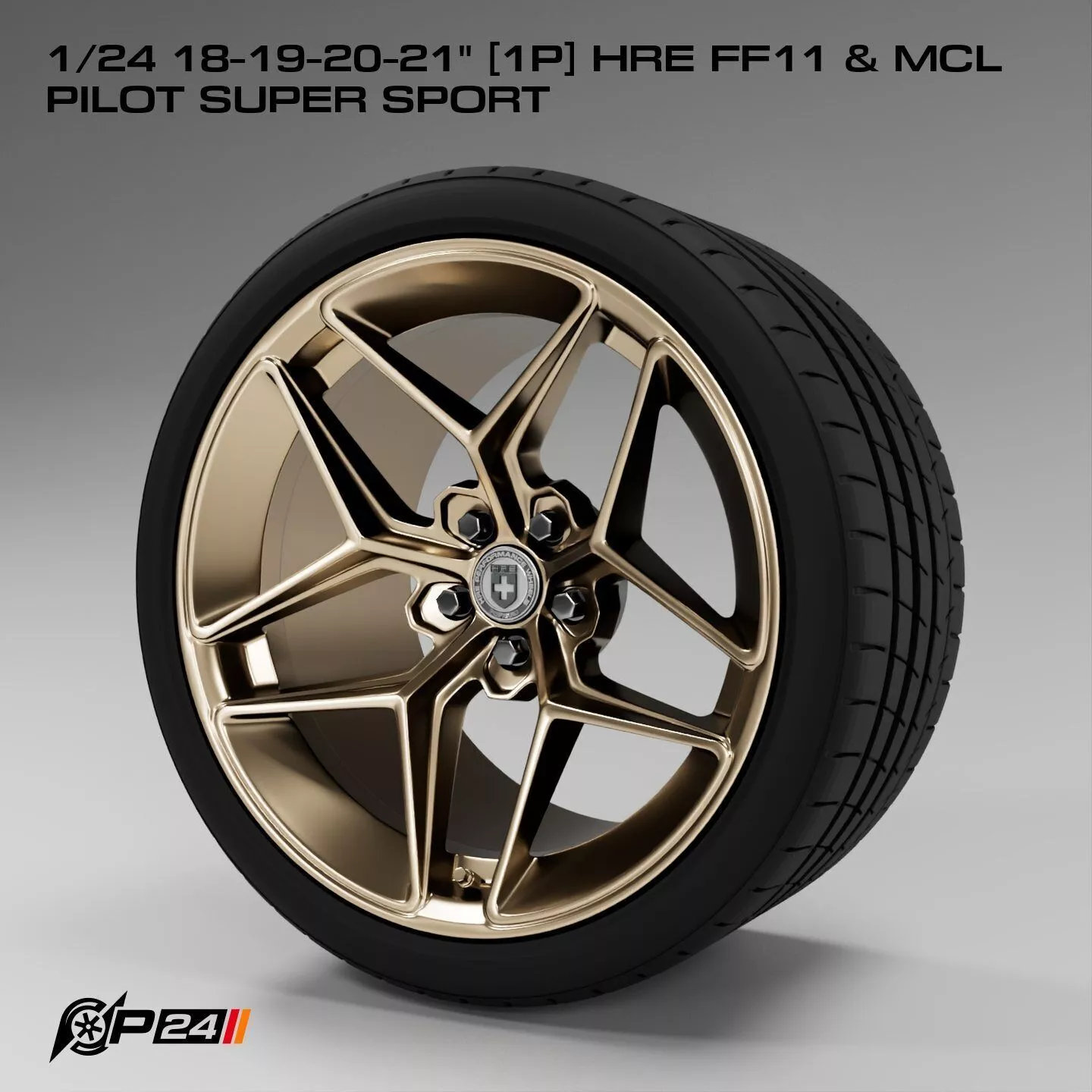 1-24th 18-19-20-21 inches 1P HRE FF11 and MCL Pilot Super Sport 3D print model