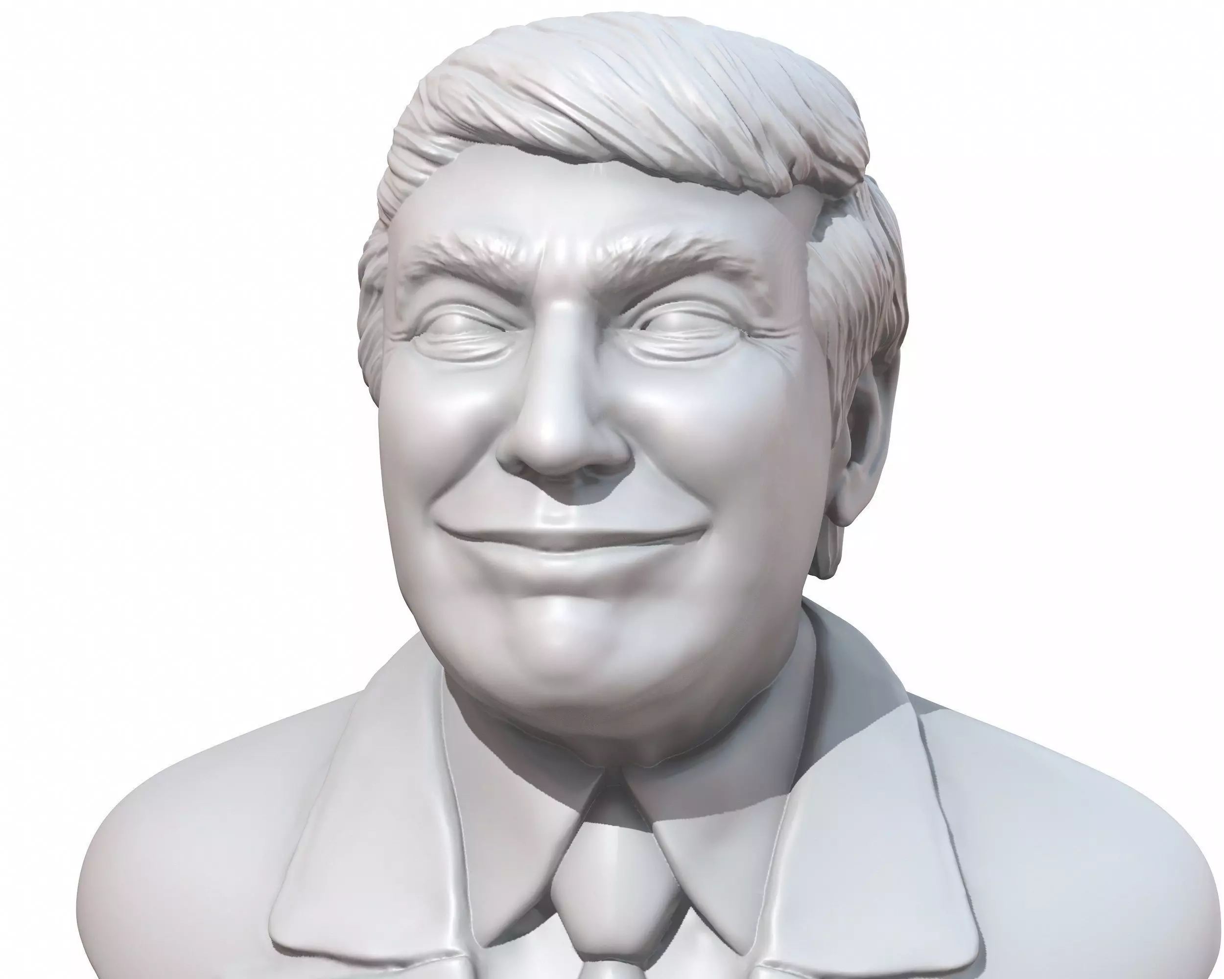 Donald Trump smiling 3D printable stl portrait 3D print model_0