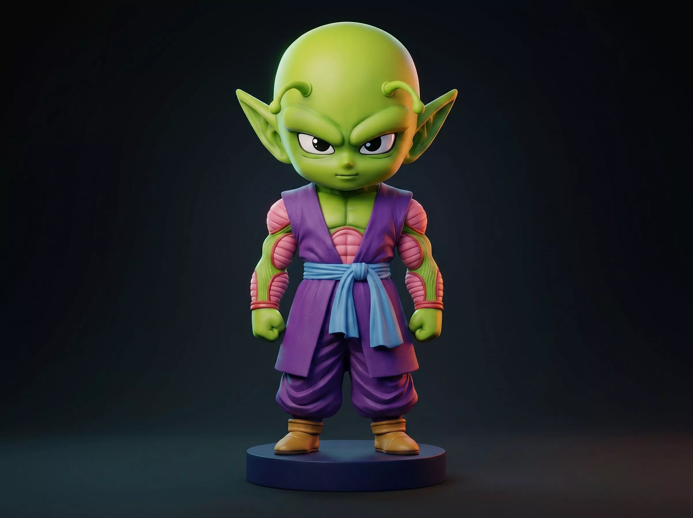 Piccolo Chibi Fan Art Sculpture Anime 3D print model