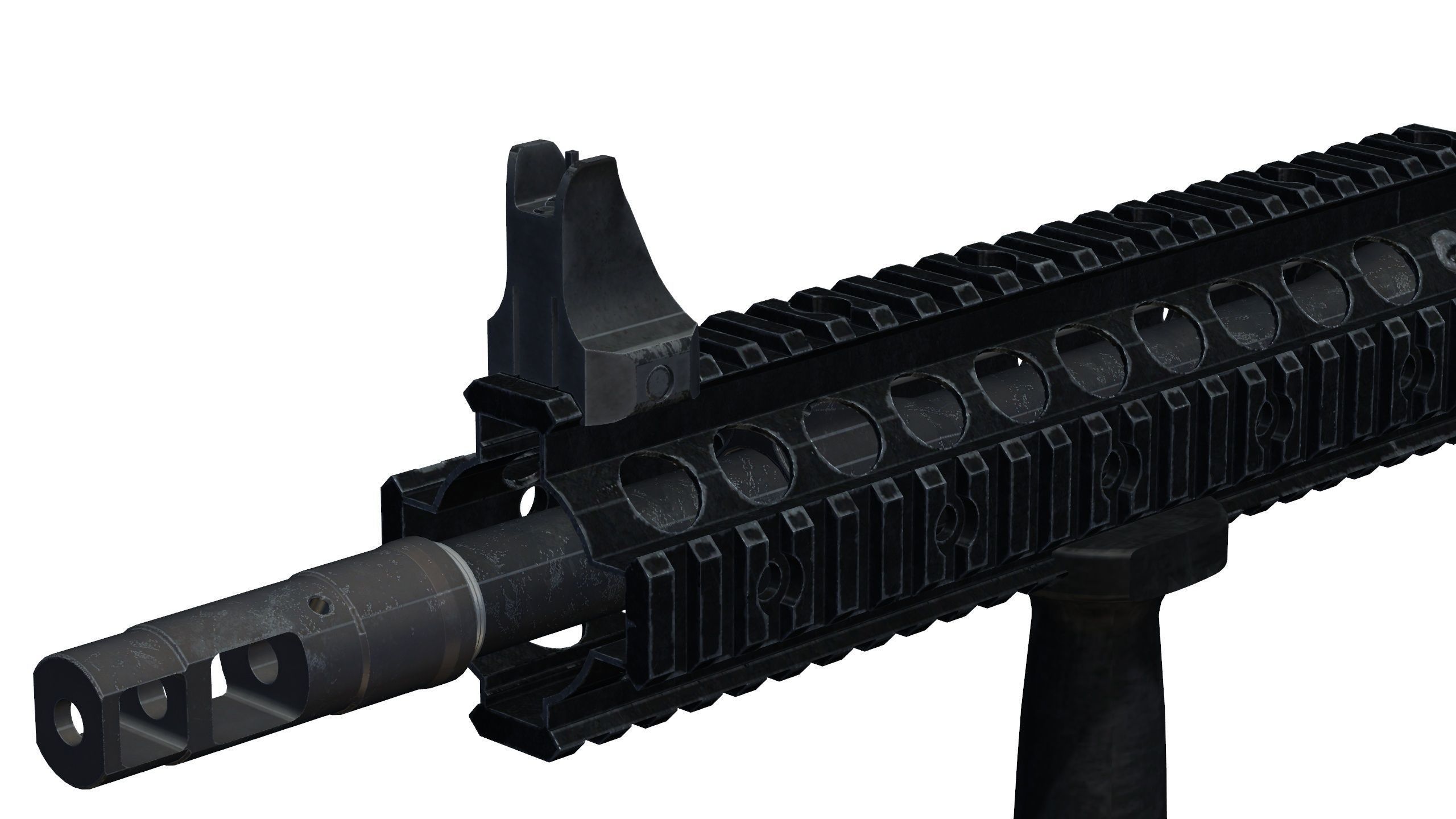 all completed Custom M4 Carbine 3D model_2